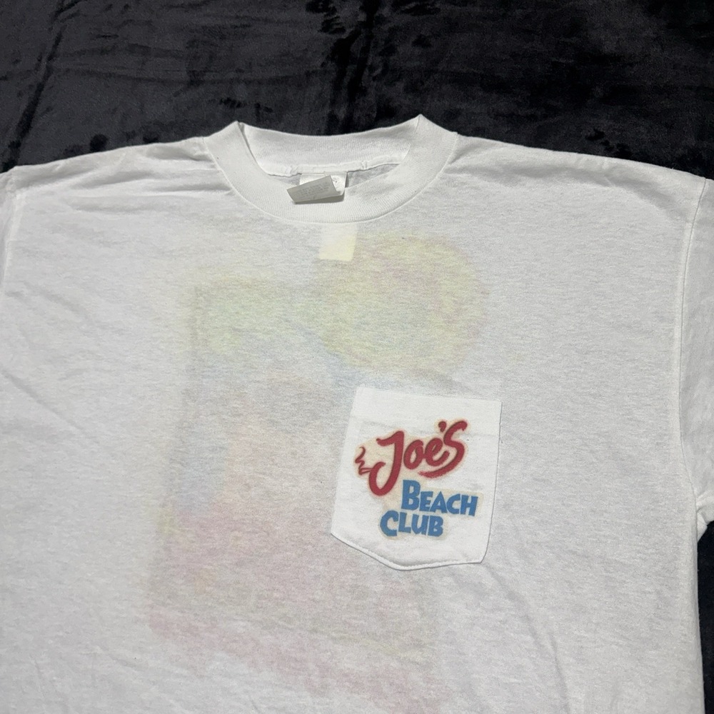 Vintage 1993 Joe Camel T Shirt XL Pocket Joes Beach Club Silkworm Tobacco 90s